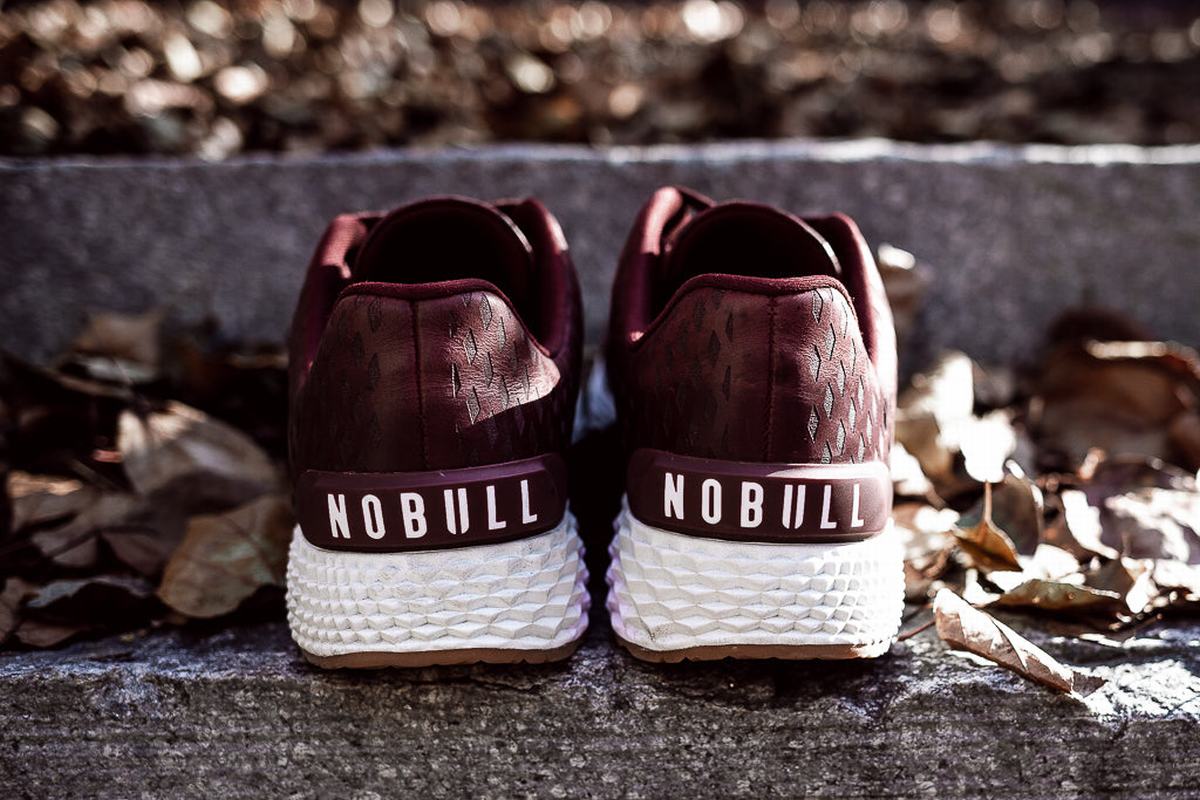 Nobull Leather Runner Men's Running Shoes Burgundy | Australia (HJ3194)